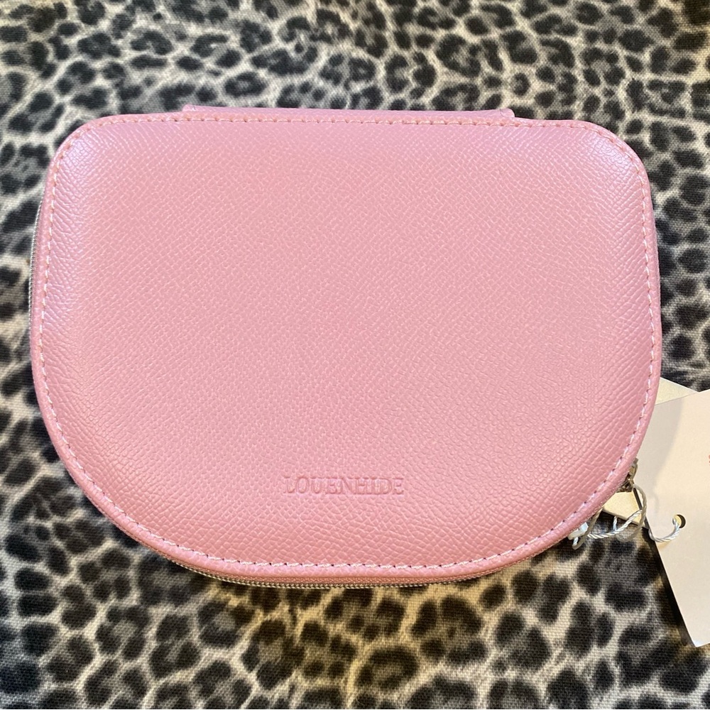 Louenhide Pink Pebbled Denny Zipper Jewelry Travel Case  NWT